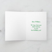 カラフルな星 + 虹パターン"65"誕生日# カード (内部)