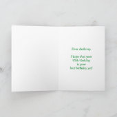 カラフルな星 + 虹パターン"97"誕生日# カード (内部)