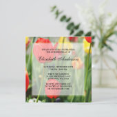 カラフルな春のチューリップの第80誕生会 招待状 (スタンド正面)