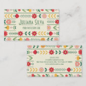 カラフルな春のワイルドフラワーの牧場庭園 名刺 (正面/裏面)