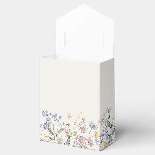 カラフルな春のワイルドフラワーの牧場 ベビーシャワー フェイバーボックス (オープン)