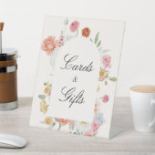 カラフルな春の花のアーチ カード & ギフト 台座サイン (インサイチュ)