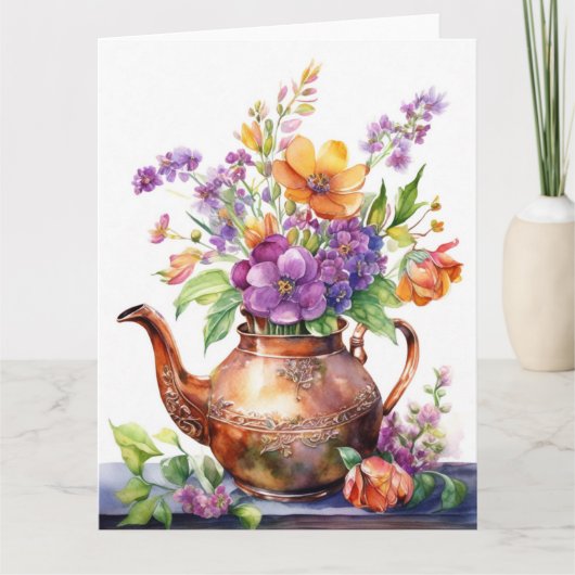 カラフルな春の花のカード カード (正面)