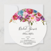 カラフルな春の花のブライダルシャワー招待状 招待状 (正面)