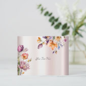 カラフルな春の花のポストカード ポストカード (スタンド正面)