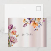 カラフルな春の花のポストカード ポストカード (正面/裏面)