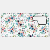 カラフルな春の花の模様 SAMSUNG GALAXYケース (裏面横)