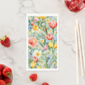 カラフルな春の花畑の絵 (インサイチュ)