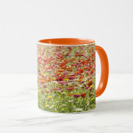 カラフルな春の花 マグカップ