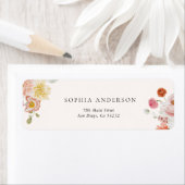 カラフルな春の花　差出人住所 ラベル (インサイチュ)