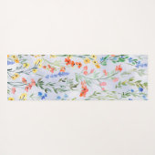 カラフルな春の野の花の草原 ヨガマット (裏面(横))