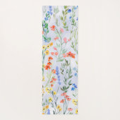 カラフルな春の野の花の草原 ヨガマット (裏面)