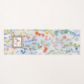 カラフルな春の野の花の草原 ヨガマット (正面(横))
