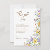 カラフルな春の野生の花, ガーデン フラワー サンキューカード (正面)