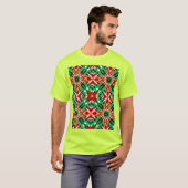 カラフルな曼荼羅アート Tシャツ (正面フル)