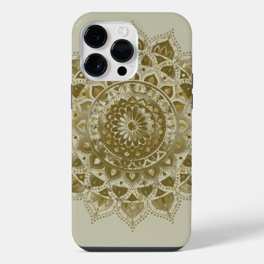 カラフルな曼荼羅柄 インド風 4 iPhoneケース (裏面)