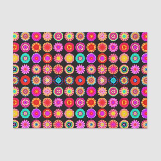 カラフルな曼荼羅-黒の… 薄葉紙 (正面)