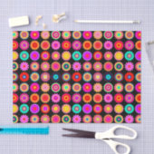 カラフルな曼荼羅-黒の… 薄葉紙 (クラフト)