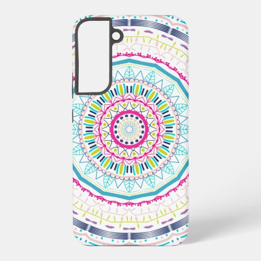 カラフルな曼荼羅 SAMSUNG GALAXYケース (裏面)