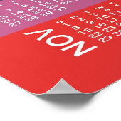 カラフルな月ごとのポスター - 1年分 ポスター (角)