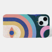 カラフルな月の目アーチシンボルアート Case-Mate iPhoneケース (裏面 (横))
