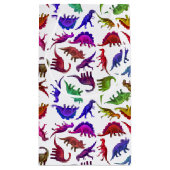 カラフルな有史以前の恐竜のギフトバッグ スモールペーパーバッグ (裏面)