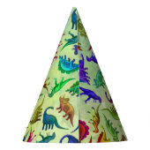 カラフルな有史以前の恐竜のパーティーの帽子 パーティーハット (裏面)