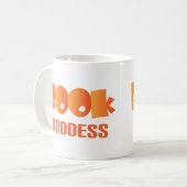 カラフルな本の女神の読書ギフト コーヒーマグカップ (正面左)