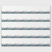 カラフルな本 ラッピングペーパー (フラット)