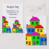 カラフルな村の名刺 名刺 (正面/裏面)