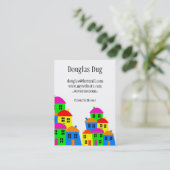 カラフルな村の名刺 名刺 (スタンド正面)