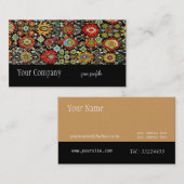 カラフルな東洋の敷物のデザイン 名刺 (正面/裏面)