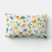 カラフルな柄のサファリギフトセット　きりんのぬいぐらむ ランバークッション (裏面)