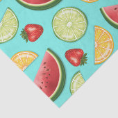 カラフルな柑橘類の果物とメロン、イチゴ 薄葉紙 (詳細)