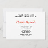 カラフルな森 ライト ブルー パープル イエロー グリーン 招待状 (裏面)