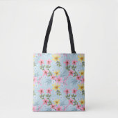 カラフルな植物画の春の花トートバッグ トートバッグ (正面)