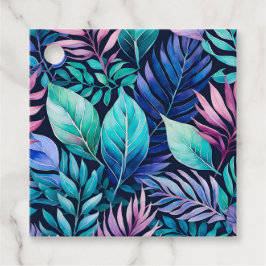 カラフルな植物画ギフトタグ フェイバータグ
