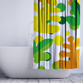 カラフルな植物 シャワーカーテン