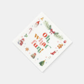 カラフルな楽しいかわいいクリスマスホリデーパーティー スタンダードカクテルナプキン (角)