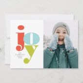 カラフルな楽しいホリデー写真カード シーズンカード (正面)