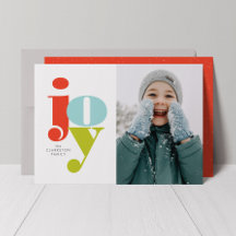 カラフルな楽しいホリデー写真カード