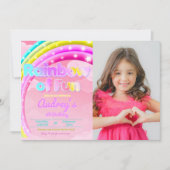 カラフルな楽しい写真の風景 招待状 (正面)