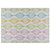 カラフルな横のogeeパターン カッティングボード (正面)