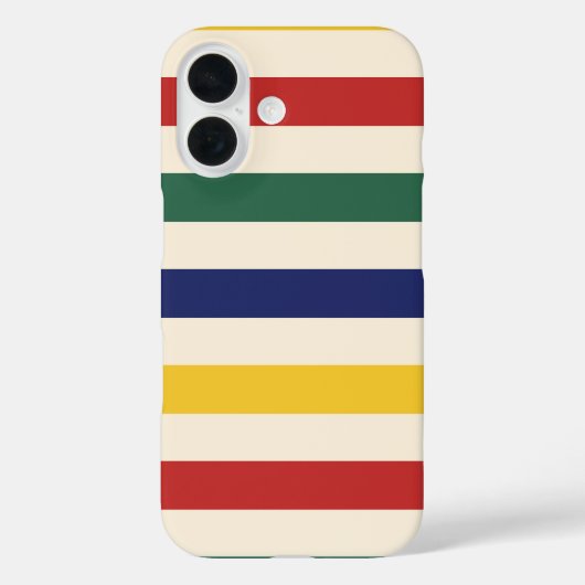 カラフルな横ストライプ Case-Mate iPhoneケース (裏面)