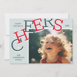 カラフルな歓声！ シンプル ホリデー フォト クリスマス