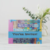 カラフルな歓迎の島の看板 カリブ海 招待状 (スタンド正面)