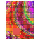 カラフルな正方形 クリップボード (裏面)