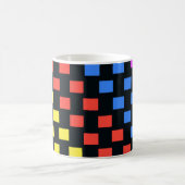 カラフルな正方形 コーヒーマグカップ (中央)