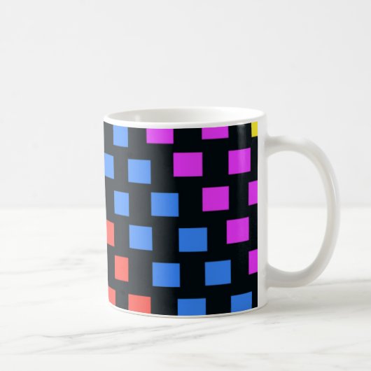 カラフルな正方形 コーヒーマグカップ (右)