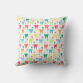 カラフルな歯パターン クッション (裏面)